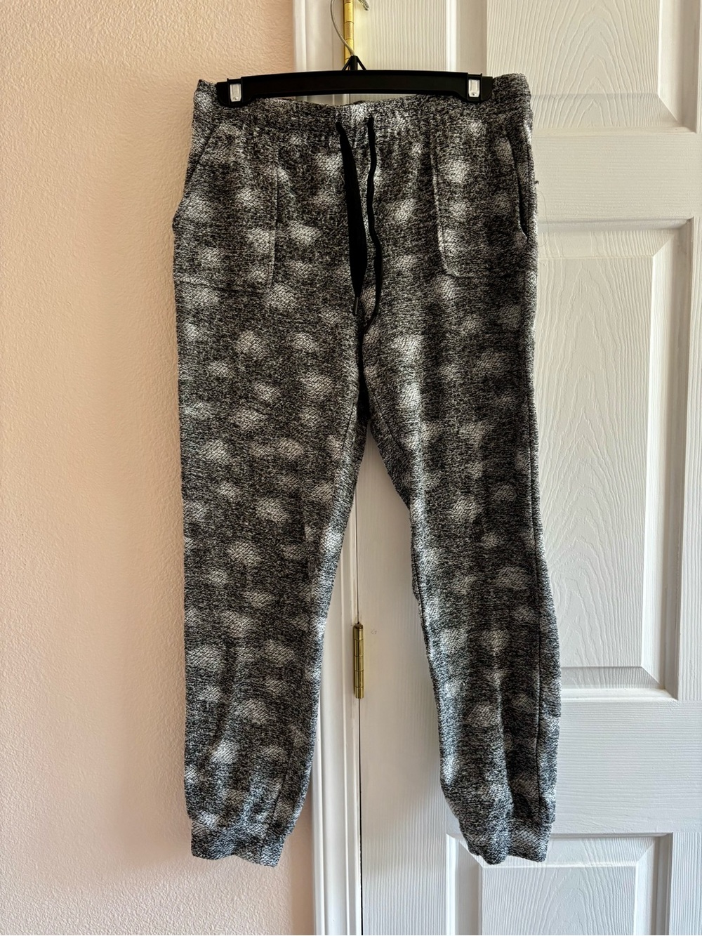 World Market Gray Black Marled Jogger Sweatpants